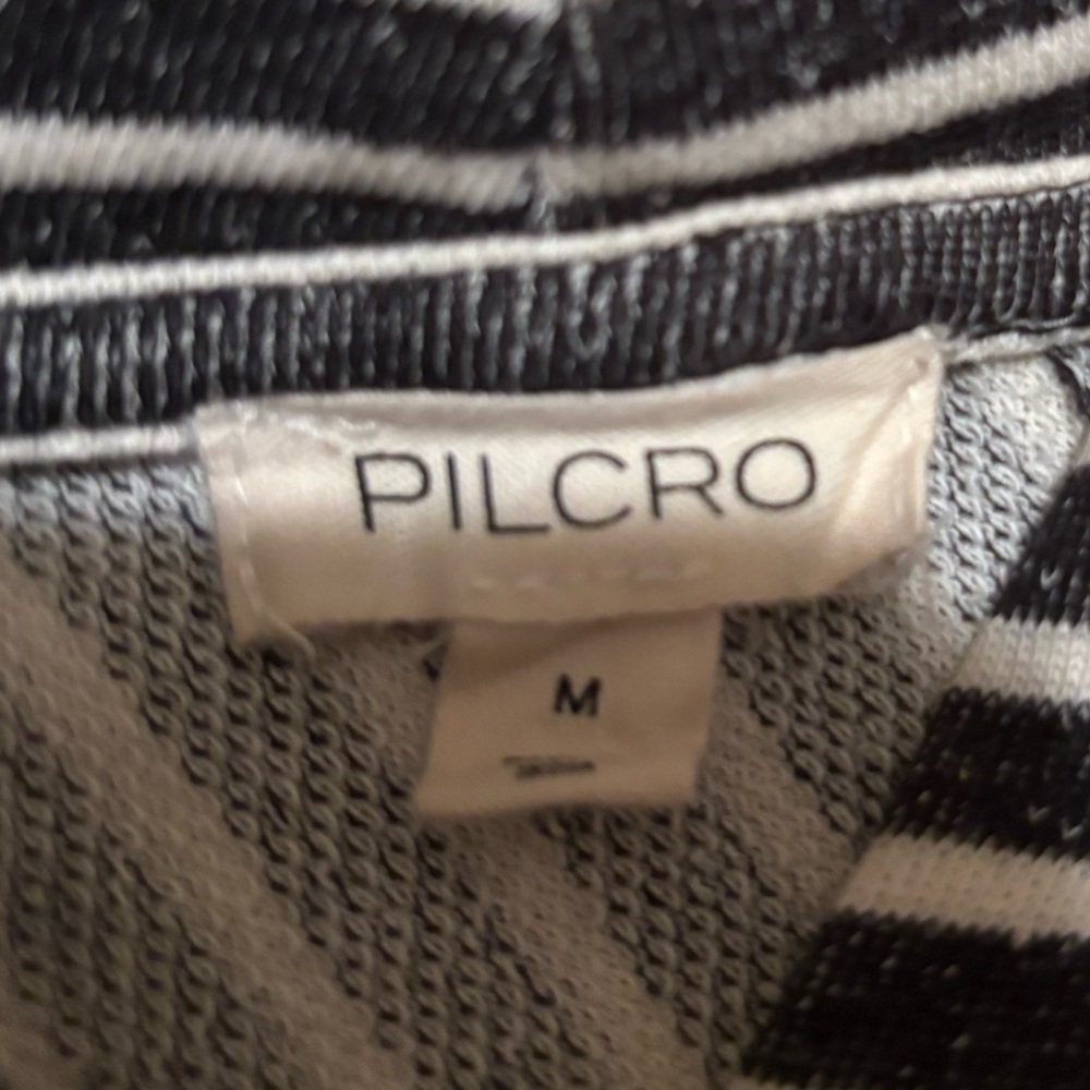 Pilcro Striped Black and Off White Hoodie - Picture 5 of 7